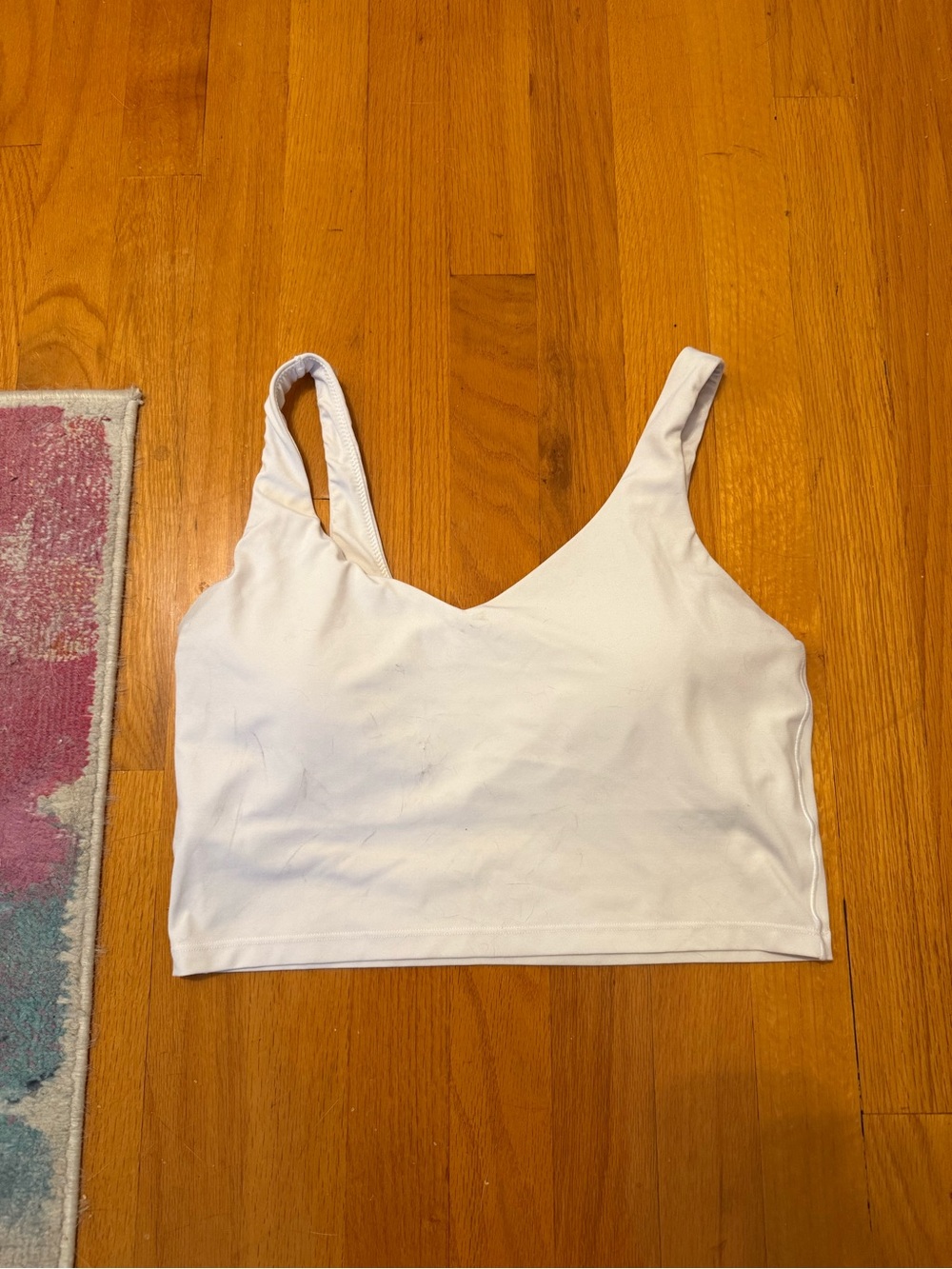 Offline by aerie Light Support White V-Neck Sports Bralette